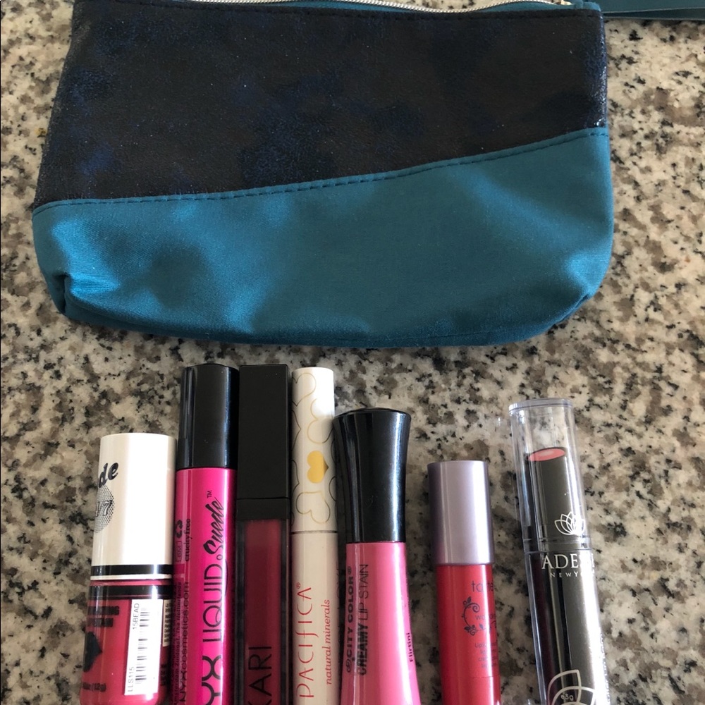 Ipsy bag with lippies